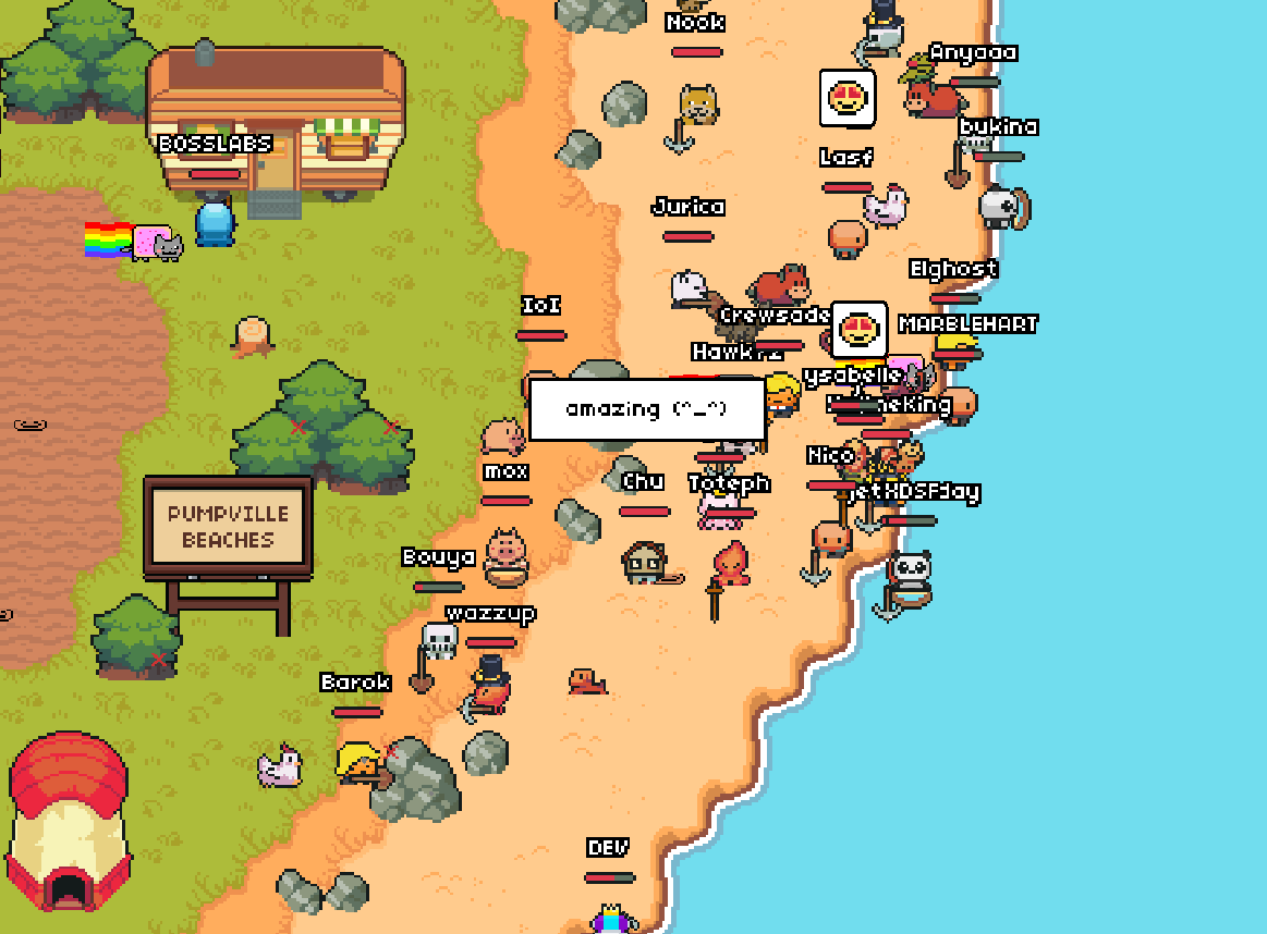 GM! Hope you’re all enjoying your weekend.

It’s cold out here, but it’s always warm at the Pumpville beaches! ☀

Grab a shovel, dig up some worms, then get those rods out for a bit of fishing. 🎣