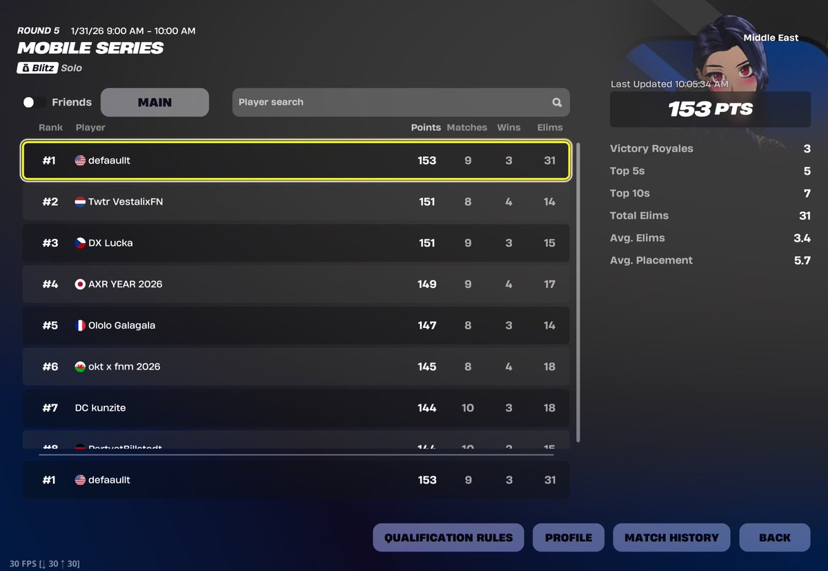 1st ME Mobile Series 🥇 (Guaranteed $100)