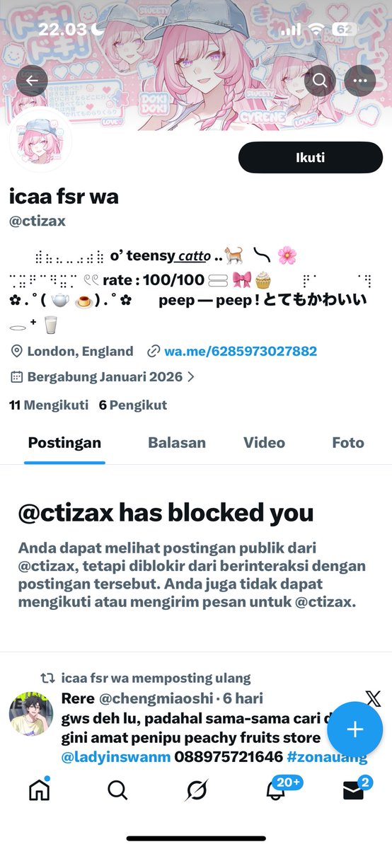 mimouwwie's tweet image. gais, hati hati ya sama orang ini @ctizax, penipu anjir kurang ajar #viral #penipu #zonauang #zonajajan
