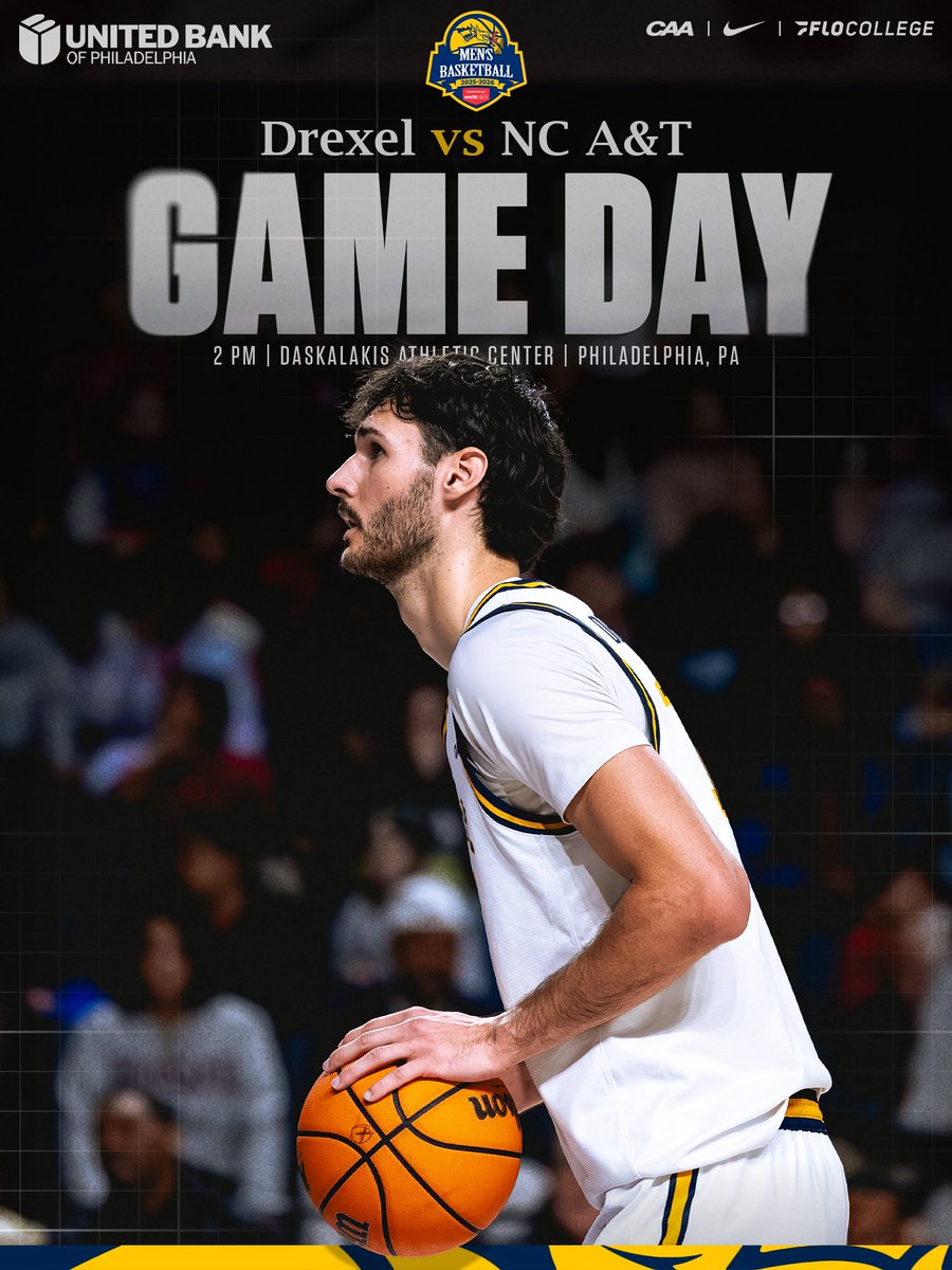 DrexelMBB's tweet photo. Almost go ⏰

🆚 | NC A&amp;T
⏰ | 2 PM
📍 | Daskalakis Athletic Center 
💻 | https://t.co/wzf1qJh0An
📈 |  https://t.co/UyX0JzmYGs

#FearTheDragon 🐉 https://t.co/DybhGWqO2N