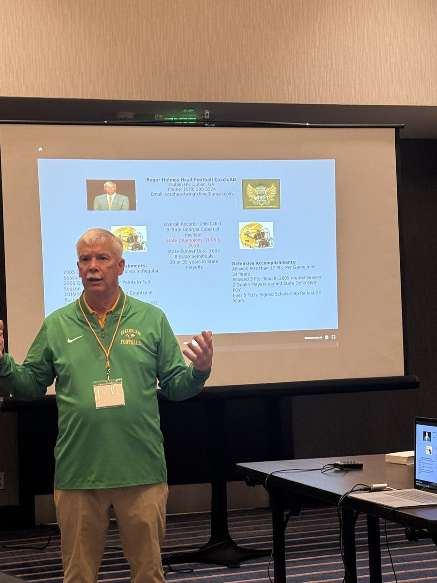When a WingT guru comes to your city, you put whatever it is aside and make time to go listen and learn. Great evening at Glazier Clinics last night listening to Georgia legend Roger Holmes talk on Buck Sweep &amp; Misdirection.