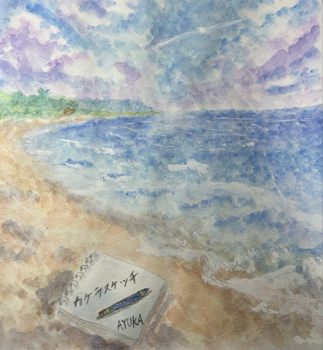 FcaXml's tweet photo. #AYUKA🎸新曲リリース！
「#カケラスケッチ」
何とか絵も完成した✨
まだまだなできですが、絵を描いて4ヶ月の成果です🐼🌸
曲とジャケットすごく良いからみんな聴いてみて💖
#応援ぱんだ https://t.co/JVolUN4p2T