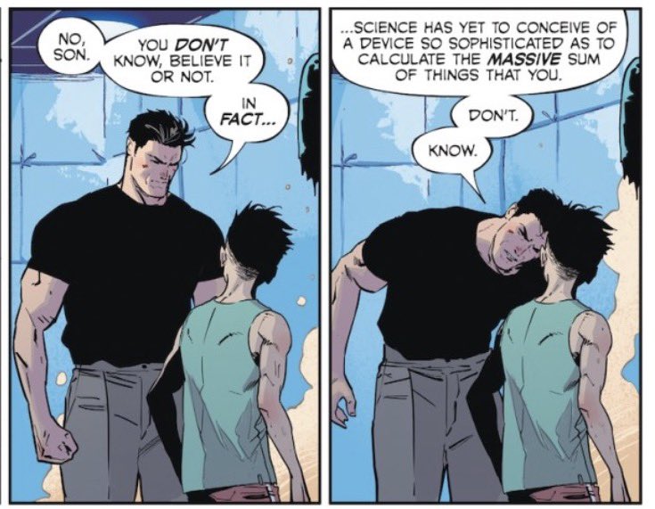 _batmans_mentor's tweet photo. This reminds me of when I was little and my mom got angry at me but her “mad face” up close was too funny to look at and I’d have to summon the power of Christ himself to not laugh… ik Damian was looking at him like that damn speed gif and that’s the #realreason he had to leave https://t.co/htcdXe3a4S