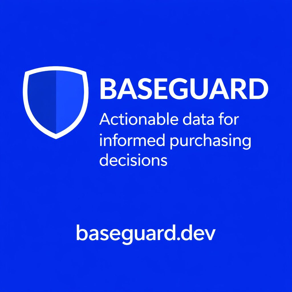Security tools helping users = a win for everyone.

Baseguard.dev was built so anyone can audit a token in seconds without being a dev.

$Baseguard is the standard, we will building and taking security seriously on Base 🤝

BASEGUARD BEFORE YOU BUY!