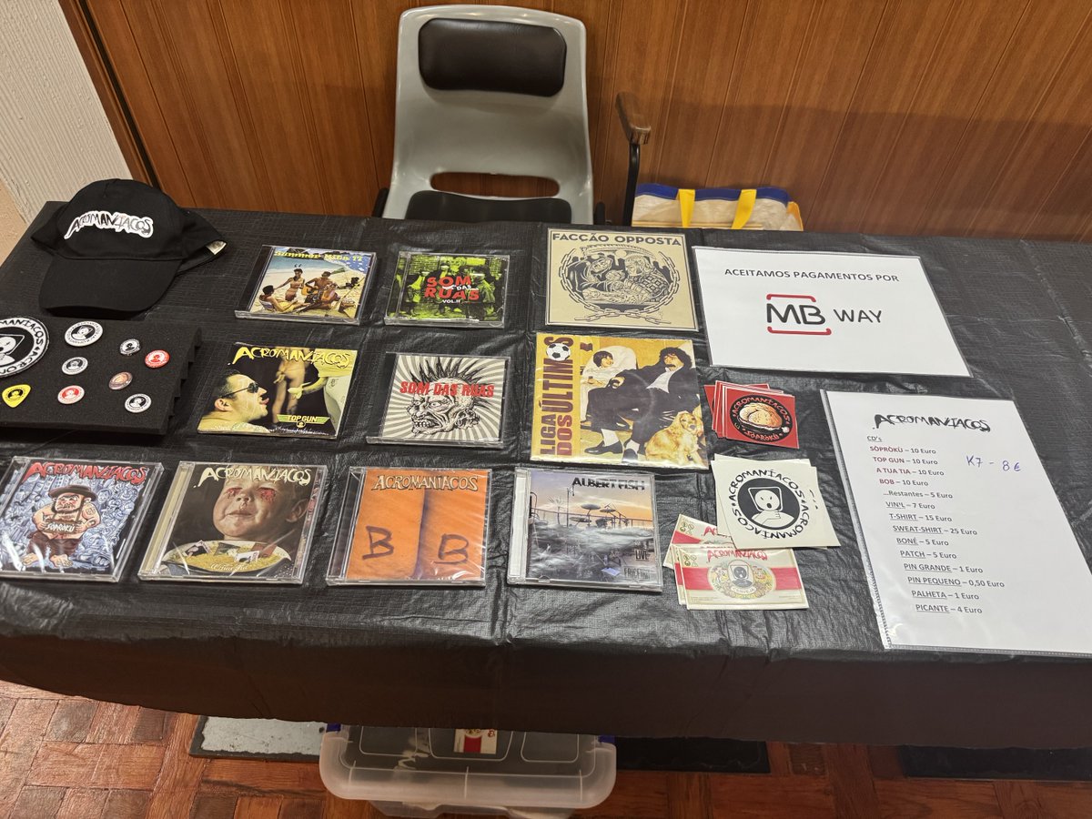 acromaniacos's tweet photo. Logo temos merch no local do concerto!! https://t.co/2uOvR53Z8F