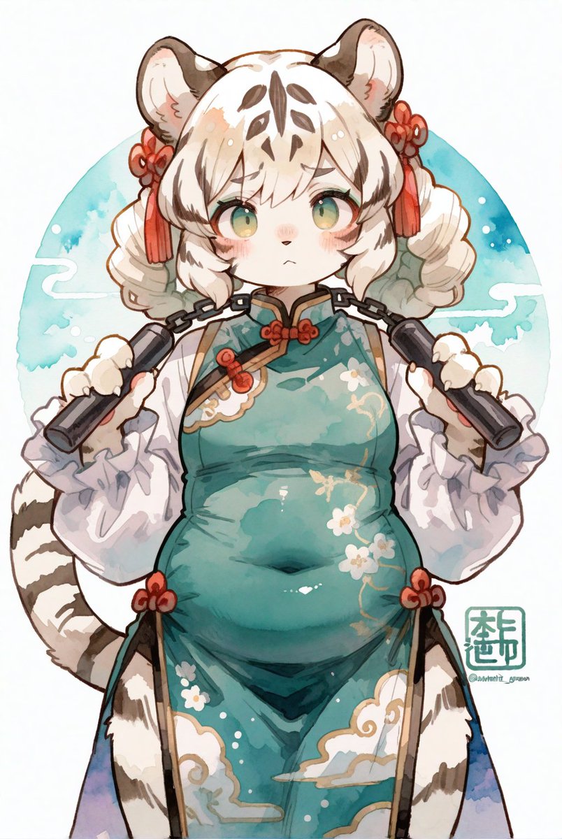 ホワイトタイガーちゃん。

ホントにやるの…？と言う感じです。
こう見えて、ホワイトタイガーなので実は強い…はずです。