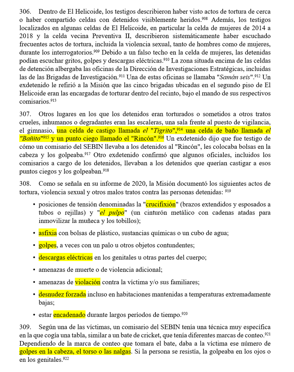 Gbastidas's tweet photo. Estas son las torturas que se aplican en El Helicoide, denunciadas por la Misión de Determinación de Hechos de la ONU en su informe de septiembre de 2022.

Nadie puede hacerse el distraido y decir que no sabía.
https://t.co/bOtdFUjnJw https://t.co/KeLAcepPOu