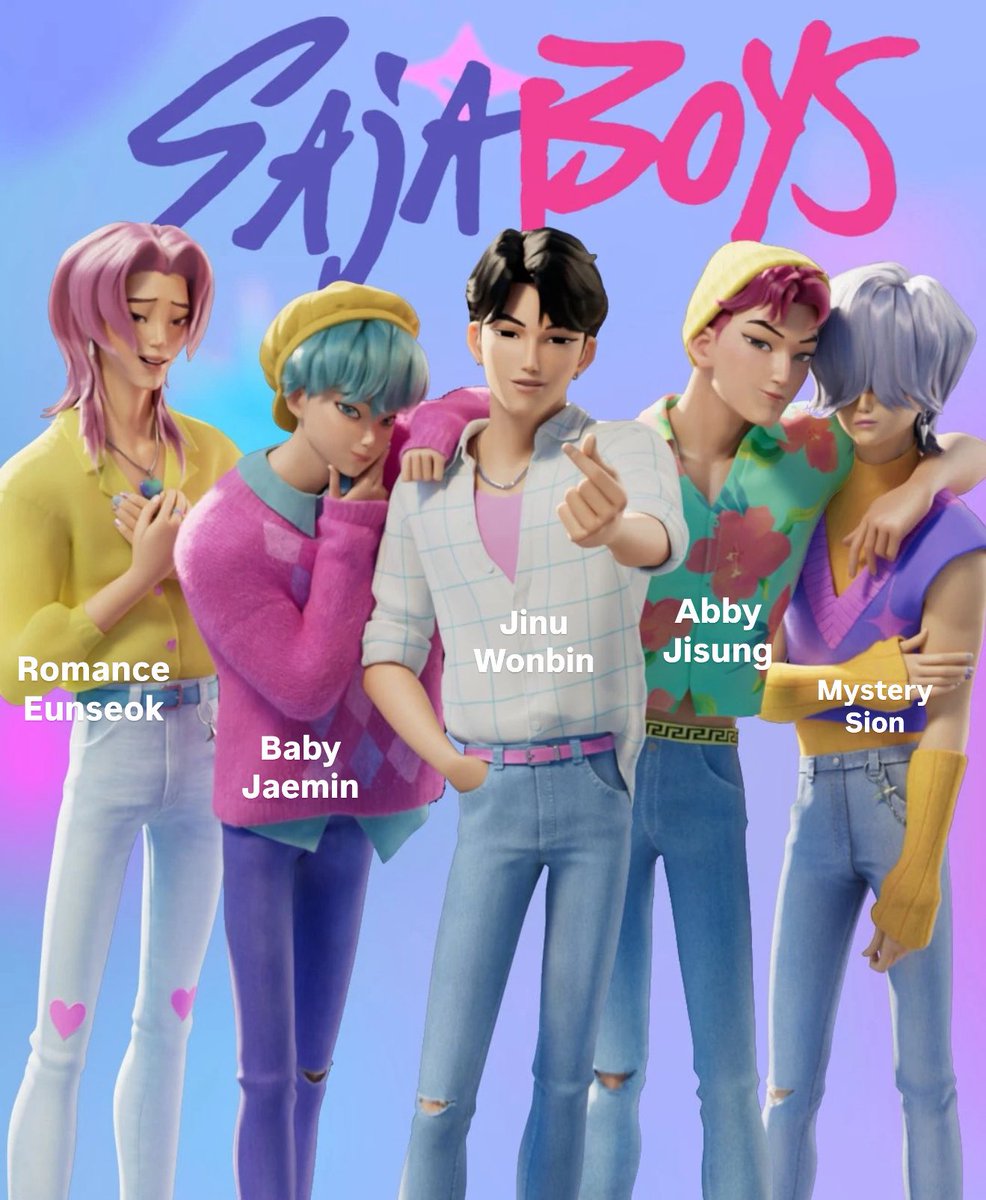 รีล่ามีคนแกะคาแรกเตอร์แต่ละคนให้แล้วด้วย

แจมิน - Baby เบบี้
จีซอง - Abby แอบบี้
ชิอน - Mystery มิสเตอร์รี่
อึนซอก - Romance โรแมนซ์
วอนบิน - Jinu จินอู

คือที่สุดดดดอะ ㅠㅠㅠㅠㅠㅠㅠㅠㅠㅠㅠ