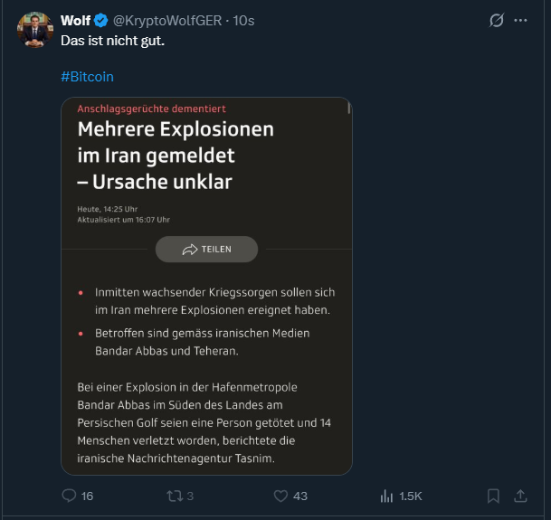 Sich mal wieder einen Schuldigen fürs eigene Versagen raus suchen <a href="/KryptoWolfGER/">Wolf</a>