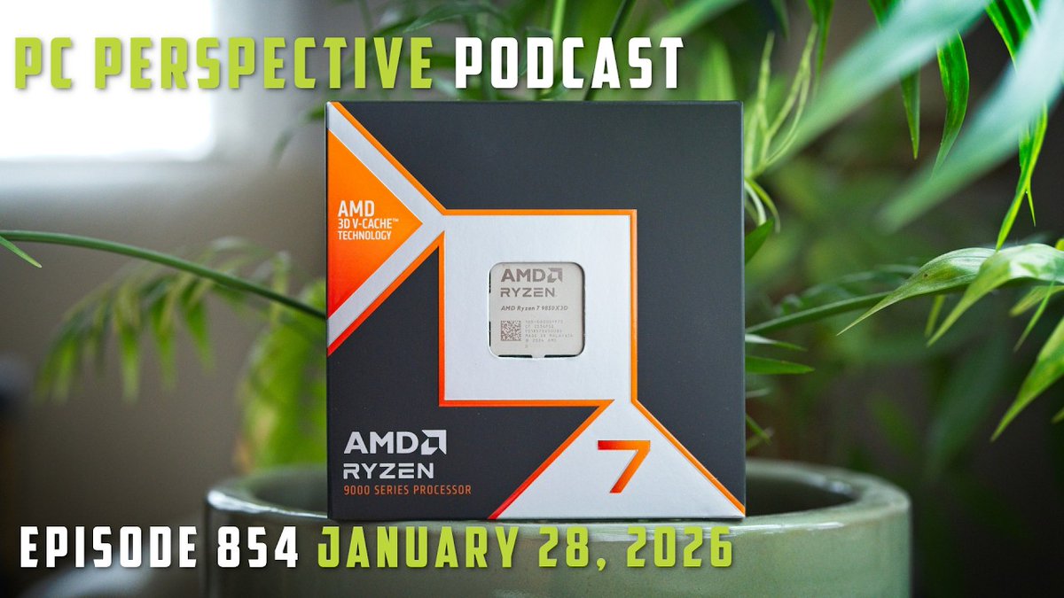 pcper's tweet image. Podcast #854 – AMD Ryzen 7 9850X3D Review, DDR4 and Storage Prices, GOG Linux Focus, Windows 11 Awfulness and MORE dlvr.it/TQgdkJ
