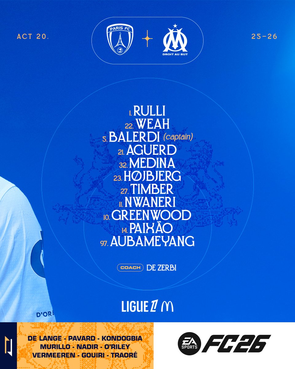 OM_Officiel's tweet image. 🅒🅞🅜🅟🅞 #PFCOM ⚔️

Le 1️⃣1️⃣ de départ mis en place par notre 𝗰𝗼𝗮𝗰𝗵 𝗥𝗼𝗯𝗲𝗿𝘁𝗼 𝗗𝗲 𝗭𝗲𝗿𝗯𝗶 🇮🇹 pour la 20ème journée de @Ligue1 ⚡️
Coup d'envoi à 17 heures