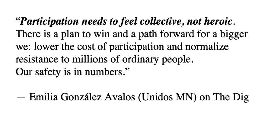 Anybody looking to defeat ICE needs to listen to the extremely good new <a href="/thedigradio/">The Dig</a> episode on lessons from Minnesota's key organizers