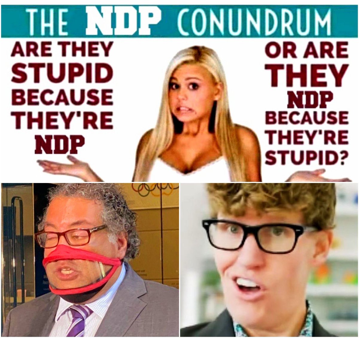 I keep telling you good Albertans that these are NOT people!  These are "Area 51" shapeshifting lizards that receive signals from some weird place in space.  Just look them.  Look!  That's all lizards right there!  All lizard!  🤣