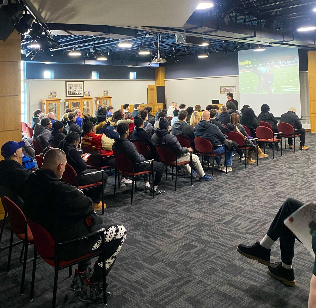 Thanks to <a href="/WheelingU54/">Wheeling University</a> President, Dr. Vargo for addressing our outstanding group of #BRICK26 
Prospects &amp; Families this AM

Not IF… But WHEN…

🔴⚫️⚪️ | #TEAM9 | Every Man. Every Day.