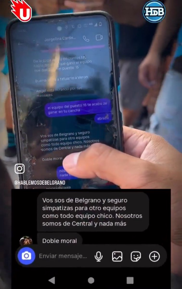 Los mensajes de la mujer de Di María a un simple hincha de Belgrano. Acá se explican muchas cosas del propio Fideo, y su mujer claramente tiene esquizofrenia.