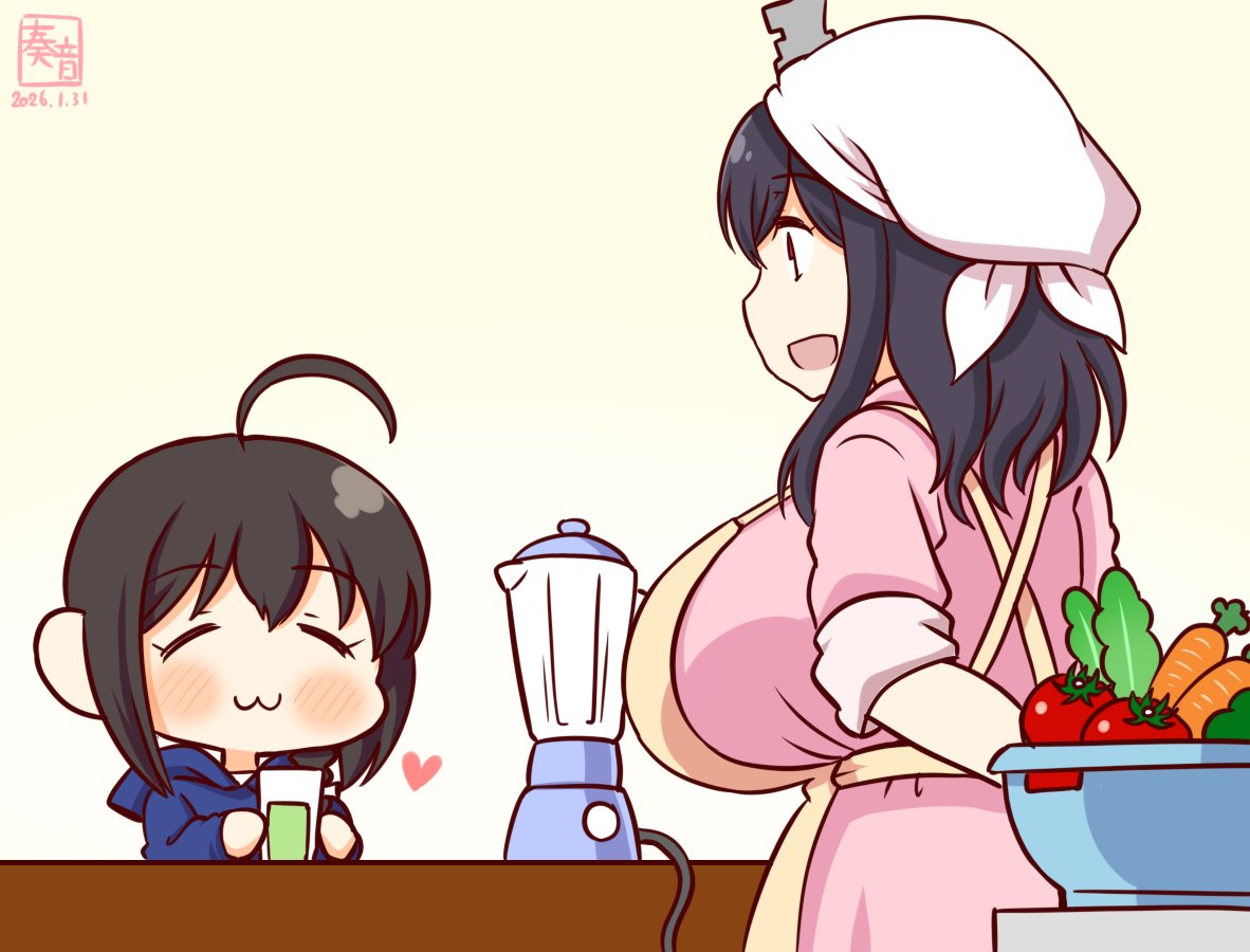 「じゅーす おいしい!」
「あらそう?よかったわね」
「うん!!」

#ママ城とちびしぐ 