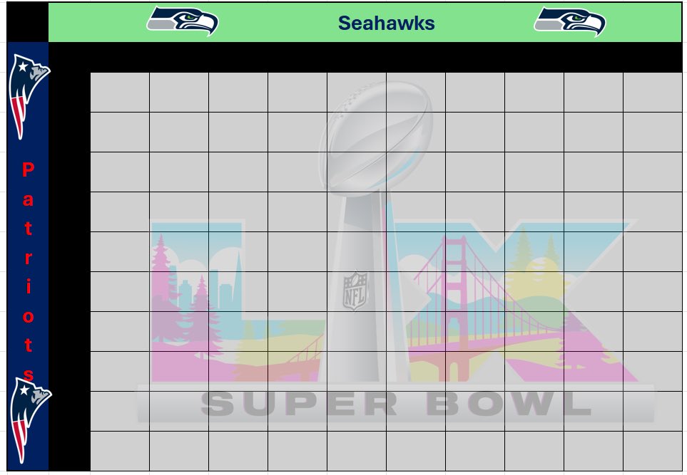 TwigD0L's tweet photo. Feels wild to say this but proud to announce YEAR 10 of my Super Bowl Squares‼️ get ‘em fast before we fill the grid! https://t.co/Fo8k4IspGK