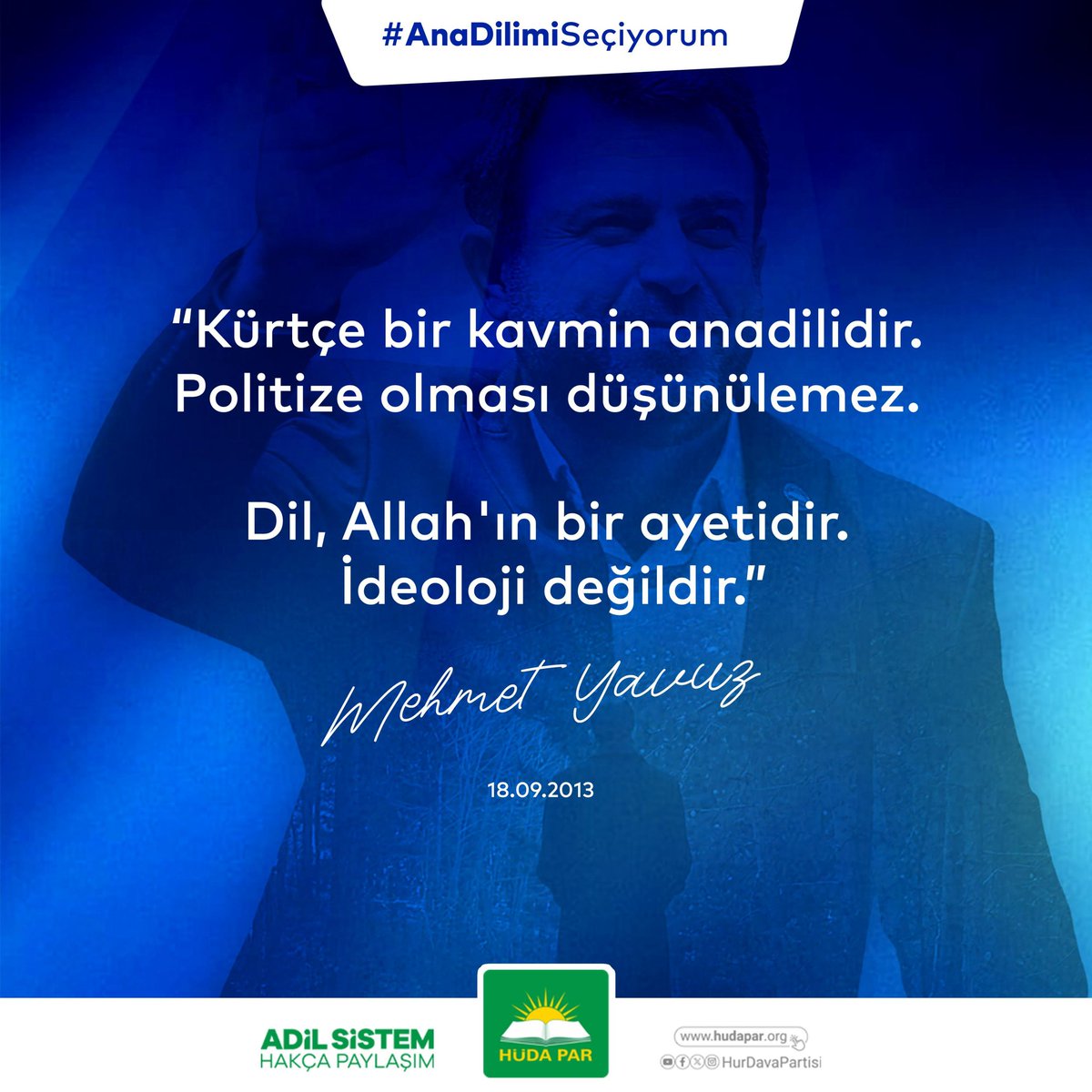 Anadil, anne sütü gibi helaldir.

Seçmeli dersle yetinilmemeli anadilde eğitimin önü açılmalıdır.

#AnaDilimiSeçiyorum