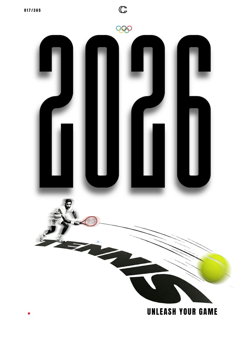DaoduAnointing's tweet photo. Day 017: Breaking the Grid With Every Serve. πΎ
Today was all about Text Manipulation. I used the ball's trajectory to warp the "TENNIS" wordmark, creating a visual flow that leads the eye straight to the action.
#Day17 #DesignMarathon https://t.co/mhOmSsBLfh