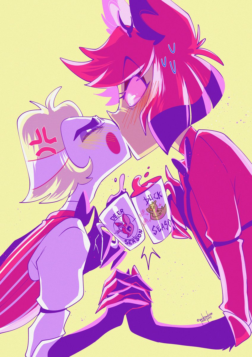 I'm stuffed with painkillers for my damn tooth and grabbed my iPad from the sofa to make this (super-fast) sort-of-sketch of what happens immediately after the image on the card.👀💜
#Alastor #Lucifer #HazbinHotel #Radioapple #Appleradio