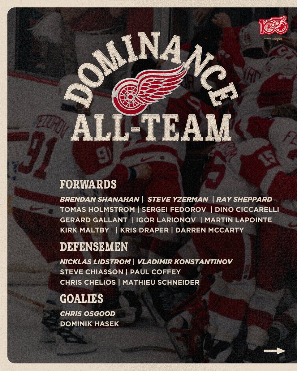 DetroitRedWings's tweet image. Today we celebrate the 'Dominance' Era. 💯

📰 » bit.ly/erasteams_