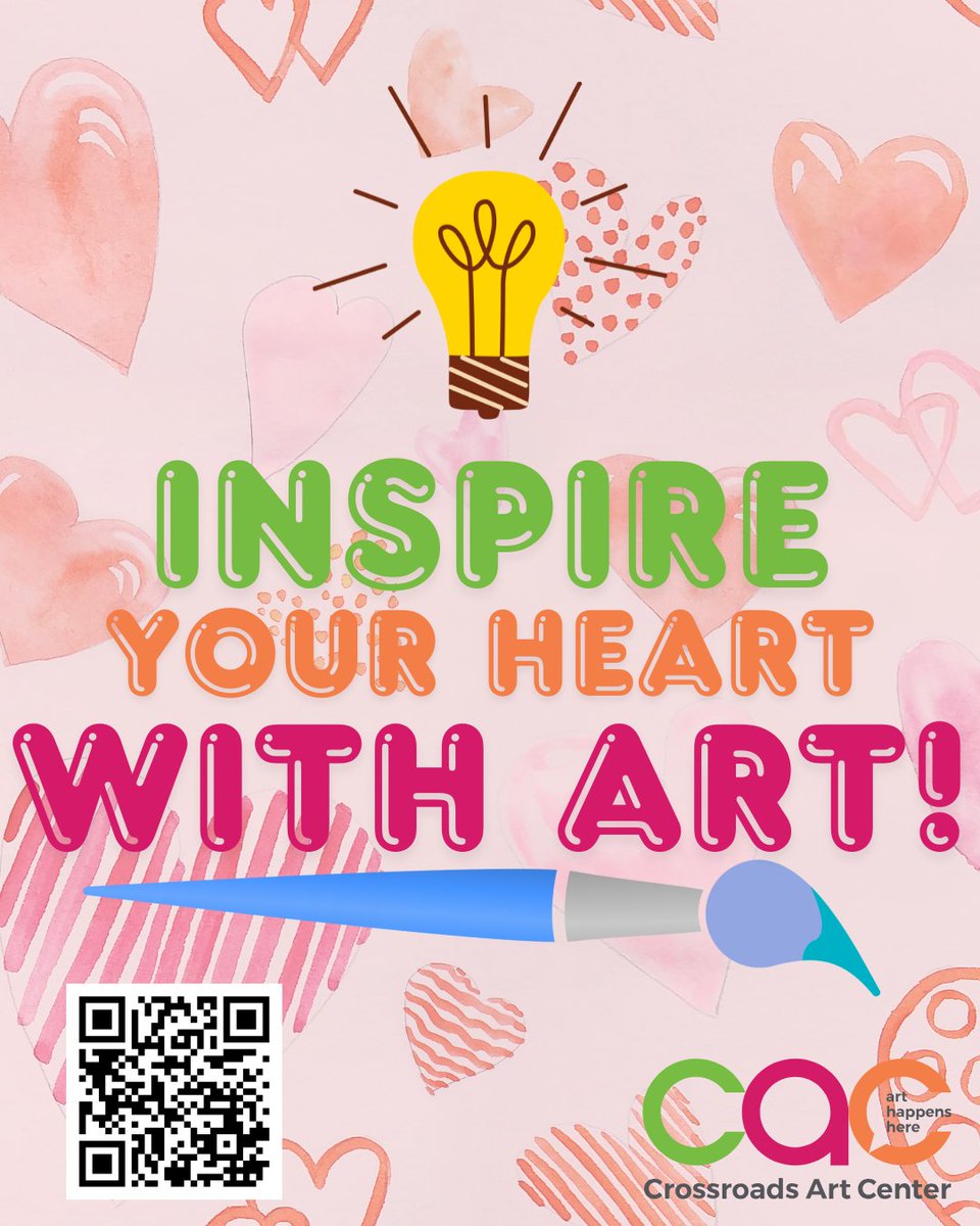 art_crossroads's tweet photo. It's Inspire Your Heart with Art Day! 
"Always celebrated on January 31st, Inspire Your Heart With Art Day encourages us to pause and ponder how art affects our hearts and minds."

Stop in to Crossroads Art Center to get inspired! https://t.co/48XYxItWl1