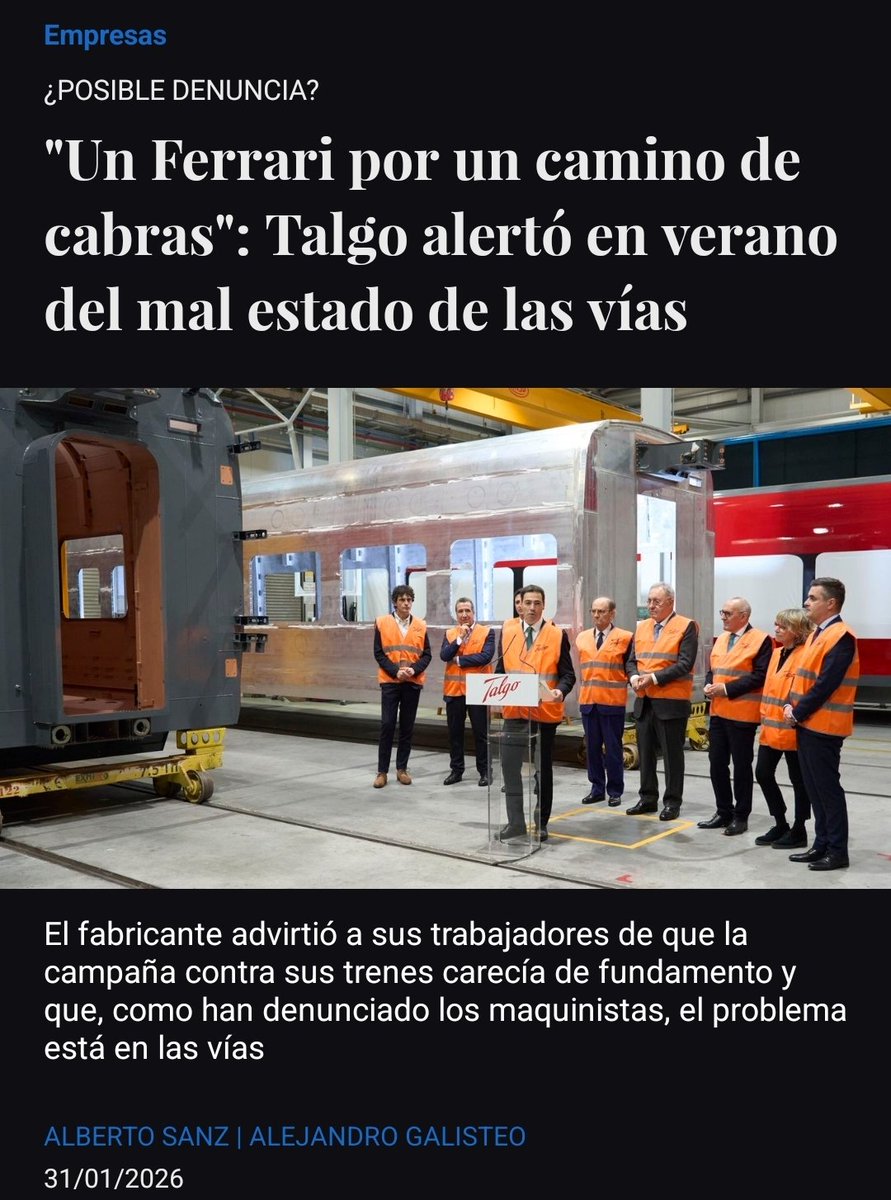 juanBravoBaena's tweet photo. Un camino de cabras.

Fueron avisados del estado de las vías en nuestro país y prefirieron no hacer nada. 

Ahora Puente dice que no duerme… Se llama conciencia. 

#PuenteDimisión

 https://t.co/7K7hujHnwA https://t.co/SbtXGAFF41