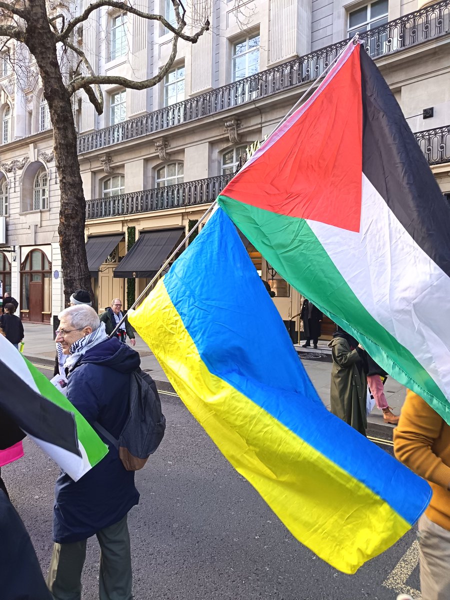 At today's Palestine solidarity demo in London