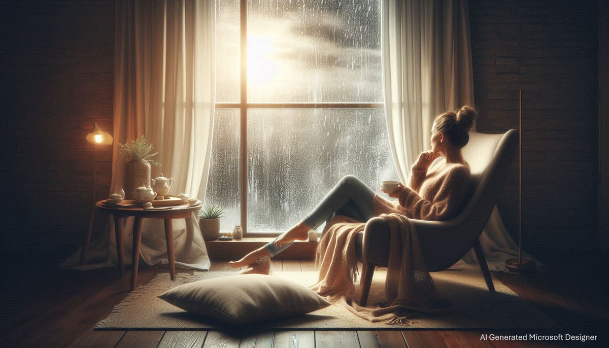 Rdangime's tweet photo. A calmness sets in
while listening to the
rain #thrumming through 
the air. 
I feel no worries or 
cares. 
Void of all bad news 
to scare. 
A day of #soothing  
serenity without  
asking the who, 
why, or the where. 
Accepting my life at  
its portal of time. 
#vss365 #thrum  
#soothe 
#WritingCommunity