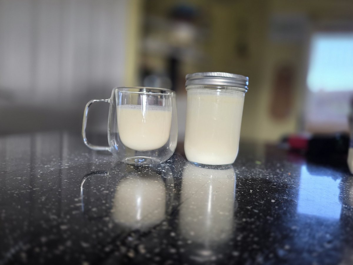 TobyJordan's tweet photo. @dr_ericberg I just made my first ever batch of kafir today.. totally different to store-bought and more in the pipeline 💪 https://t.co/eFlbP1KIiS