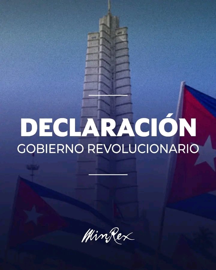 Es más que la Declaración del Gobierno Revolucionario: es la decisión del pueblo de #Cuba: ¡Patria  o Muerte, Venceremos!#DePieYCombatiendo 
cubadebate.cu/noticias/2026/…