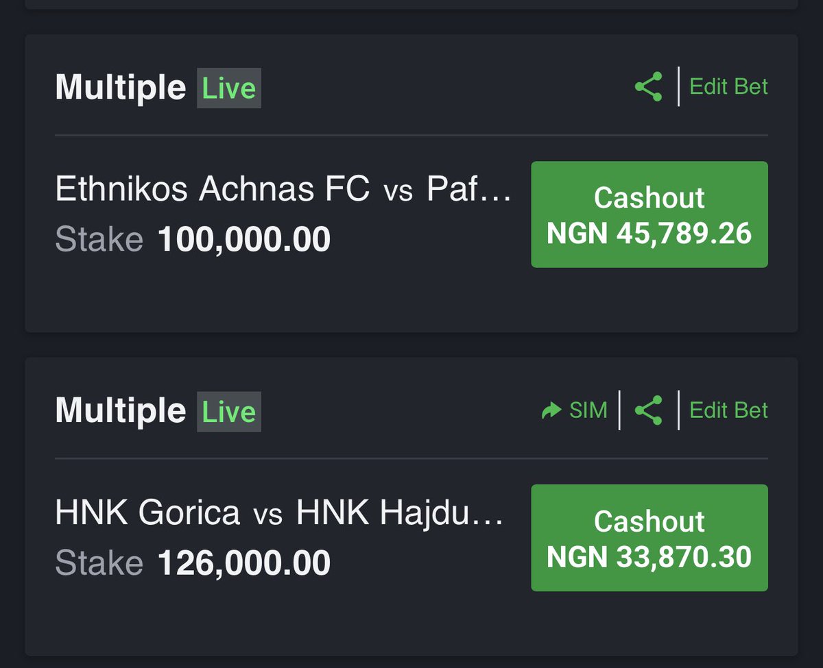 Cashout not looking healthy