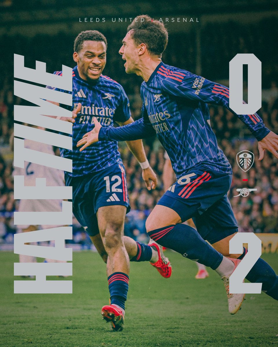 Arsenal's tweet image. On top at the halfway stage.

Keep this up, Gunners ✊