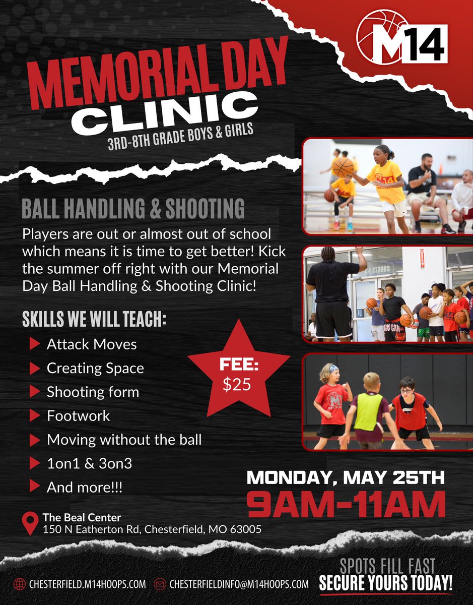 m14hoopsche's tweet photo. Spring Training is here 🏀‼️

This Spring, we’re offering multiple programs designed to help players grow, build confidence, and level up their game:

🏀 (NEW) Spring Academy
👟 First Step
🇺🇸 Memorial Day Clinic
&amp; MORE

There’s a program for everyone—let’s make this spring count. https://t.co/w5siri3KVC