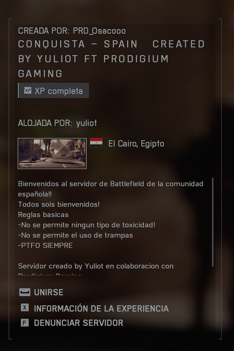Servidor abierto!!! #Battlefield6 

GO GO GO