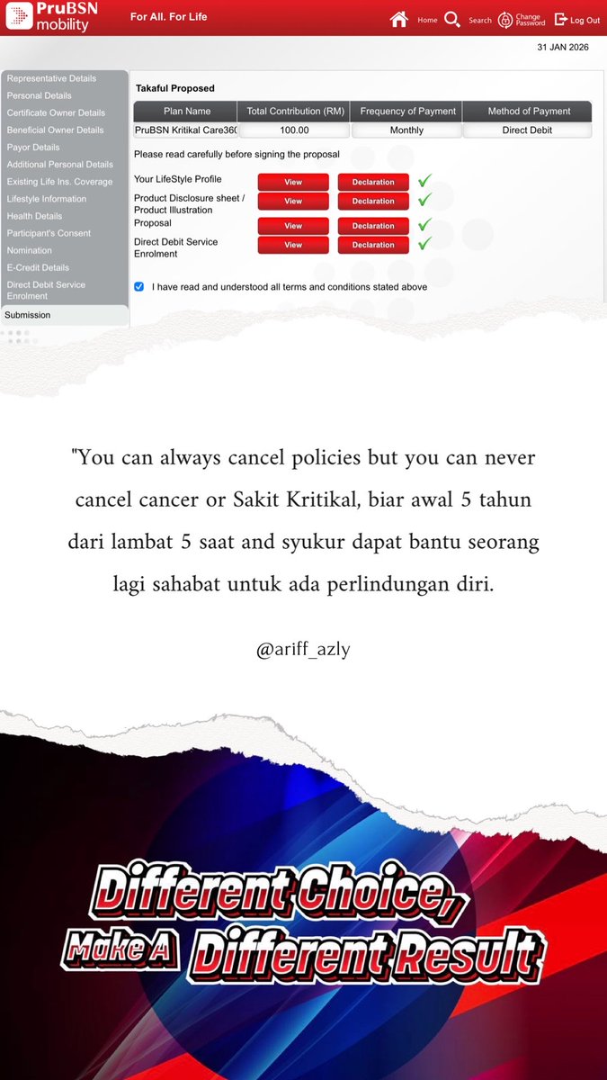 ariff_azly's tweet photo. “Bukan soal cepat atau lambat tapi yang penting, bila diuji nanti kita dah ada perlindungan. https://t.co/G5mjR9udW8