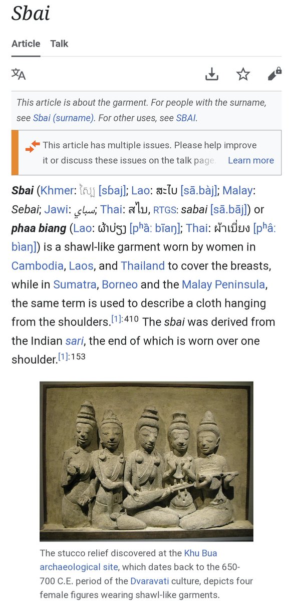 NunaxMx's tweet photo. #Dvaravati kingdom or #SiThep were flourishing on this land way before the #KhmerEmpire even exited. We have artifacts showing our ancestors wearing Sabai dating back 1,700 years. Thailand isn't a copy of you , we have our own roots here for long time. Stop claiming everything is yours and read a real history book to increase you knowledge.