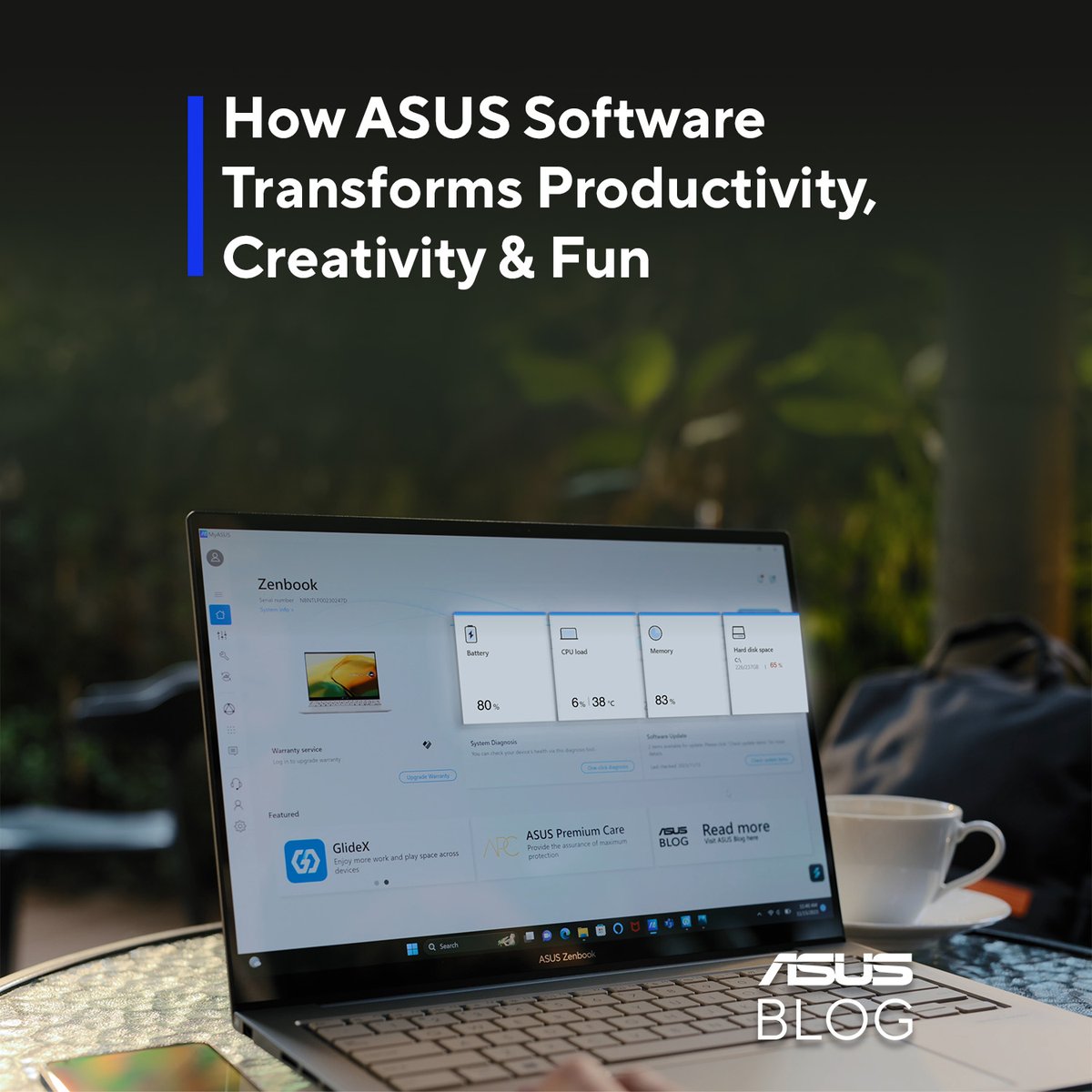ASUS's tweet photo. With a holistic approach to its software ecosystem, ASUS boosts productivity, creativity, and fun, making the ASUS laptop experience true bliss. Click the link below to learn how on the ASUS Blog!
https://t.co/aWkxMzoAmZ

#ASUSBlog
#softwaretips #aipc https://t.co/vUomfrs4Hj