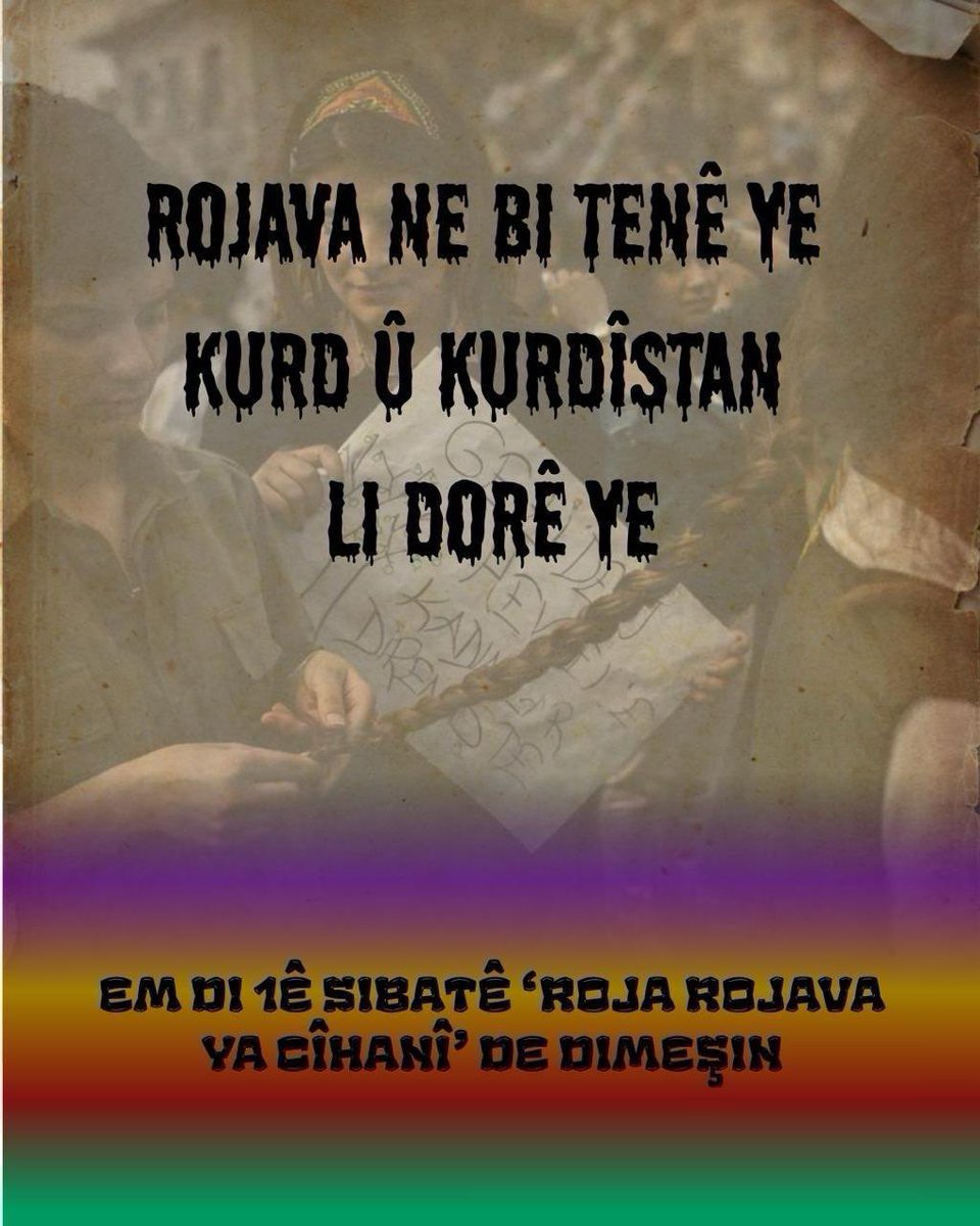 demgenc30's tweet photo. Rojava Berxwedane. 

#1FebruaryWorldRojavaDay https://t.co/11qJsfhZU3