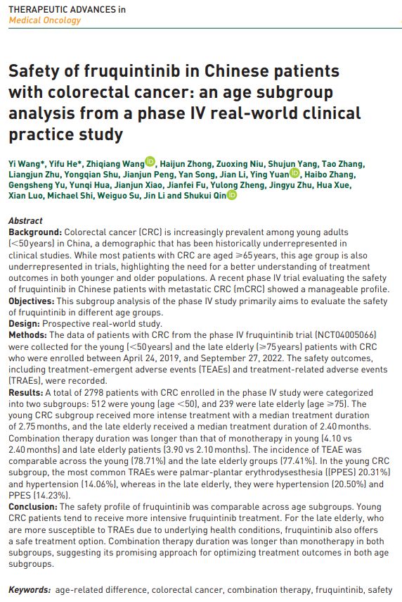 Therapeutic Advances in Medical Oncology tweet media