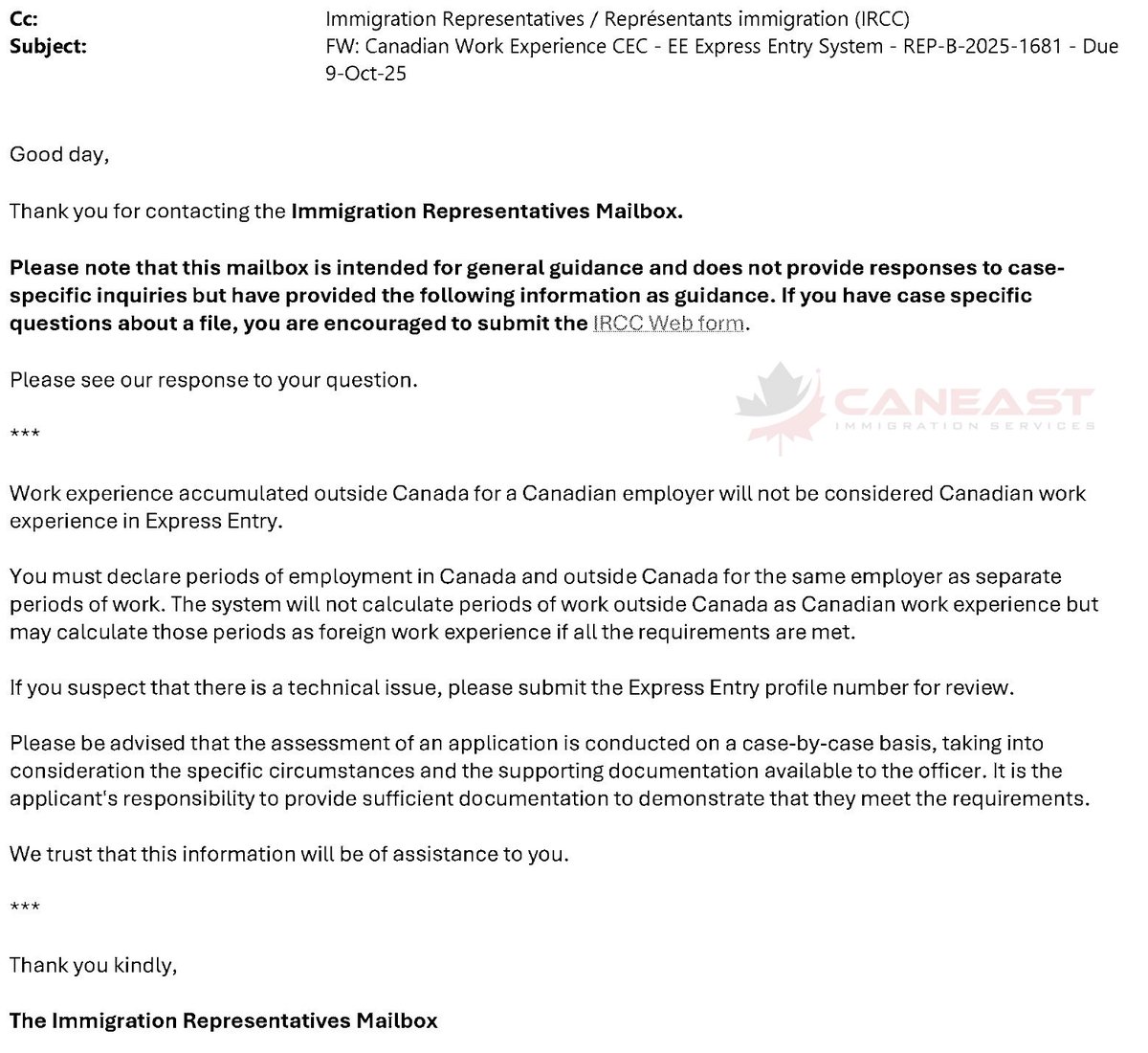 MannyLidher's tweet image. REP-B-2025-1681 | Express Entry – Remote Work Clarified

If you are outside Canada and working remotely for a Canadian employer:

• ❌ It does not count as Canadian work experience
• ✅ It can count as FOREIGN work experience and earn CRS points under skill transferability, if…