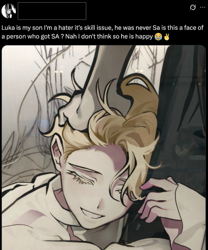 The concept of Luka apparently not being able to be a victim of sexual abuse because he “looks too happy”