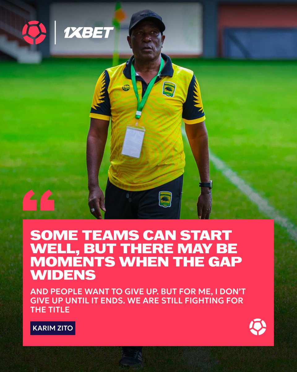 AboutGhFootball's tweet photo. 👀 Asante Kotoko head coach insists his team remains determined to clinch the Ghana Premier League title despite trailing Medeama SC by eight points

After 20 games this season, the Porcupine Warriors occupy second place on the league table, with Medeama leading on 43 points https://t.co/HYDkgJXKdE