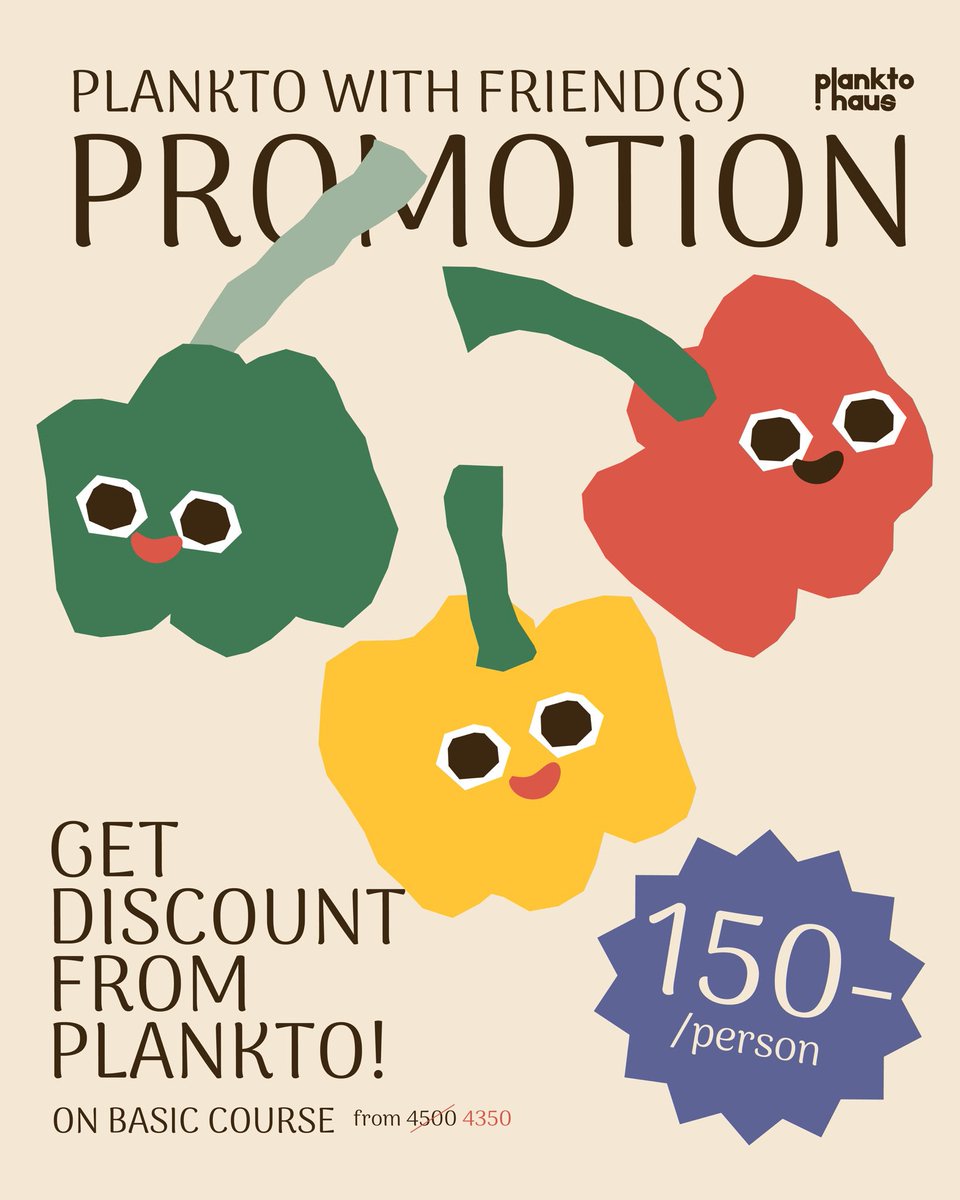 PlanktoHaus's tweet photo. สำหรับใครที่สนใจจะเข้าคณะออกแบบกับ Plankto Haus 🍅 รีบทักมาเลย คอร์ส Basic 01+02 🪑เหลือไม่มากแล้ว ชวนเพื่อนมาเรียนด้วยก็ลดไปอีกนะ 👯‍♀️

▶️ รอบเสาร์ 7 ก.พ./รอบพุธ 11 ก.พ.

dm มาสอบถามรายละเอียดก่อนได้น้าค้าบ 🥦

#เรขศิลป์ #นิเทศศิลป์ #ออกแบบสื่อสาร #คอมดี #dek70 #dek71 #นวัต #มัลติ https://t.co/4QB16y7AWF