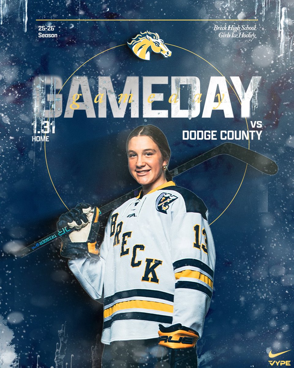 BreckAthletics's tweet photo. Good luck to #BreckGHOC in the regular season finale today against Dodge County! https://t.co/NdKLzEVoFG