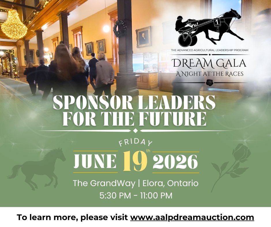 Sponsor the AALP Dream Gala and help raise funds to support the next generation of agriculture leaders. Your sponsorship strengthens rural communities, fosters collaboration and shapes a resilient future for farming and food! For more information visit aalpdreamauction.com