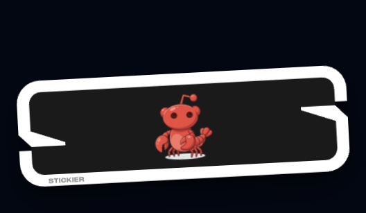 todays Sticker drop is live - <a href="/moltbook/">moltbook</a> , get it on <a href="/stickiers/">stickier</a> now!