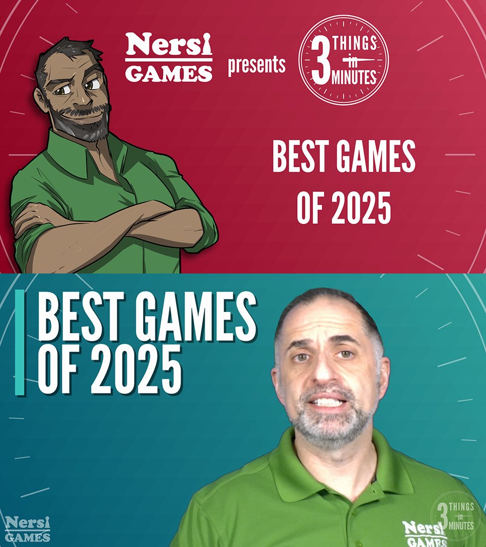 NersiGames's tweet photo. Some good things did happen in 2025. Check out my top 10 games from last year at https://t.co/cMFPwUAKEz!

#boardgames #boardgame #boardgamegeek #tabletopgames #nersigames

@paverson 
@PlayPunkStudio
@stonemaiergames
@KinsonKeyGames
@awaken_realms
@ChipTheoryGames
@Zmangames_ https://t.co/35YJogzlzy