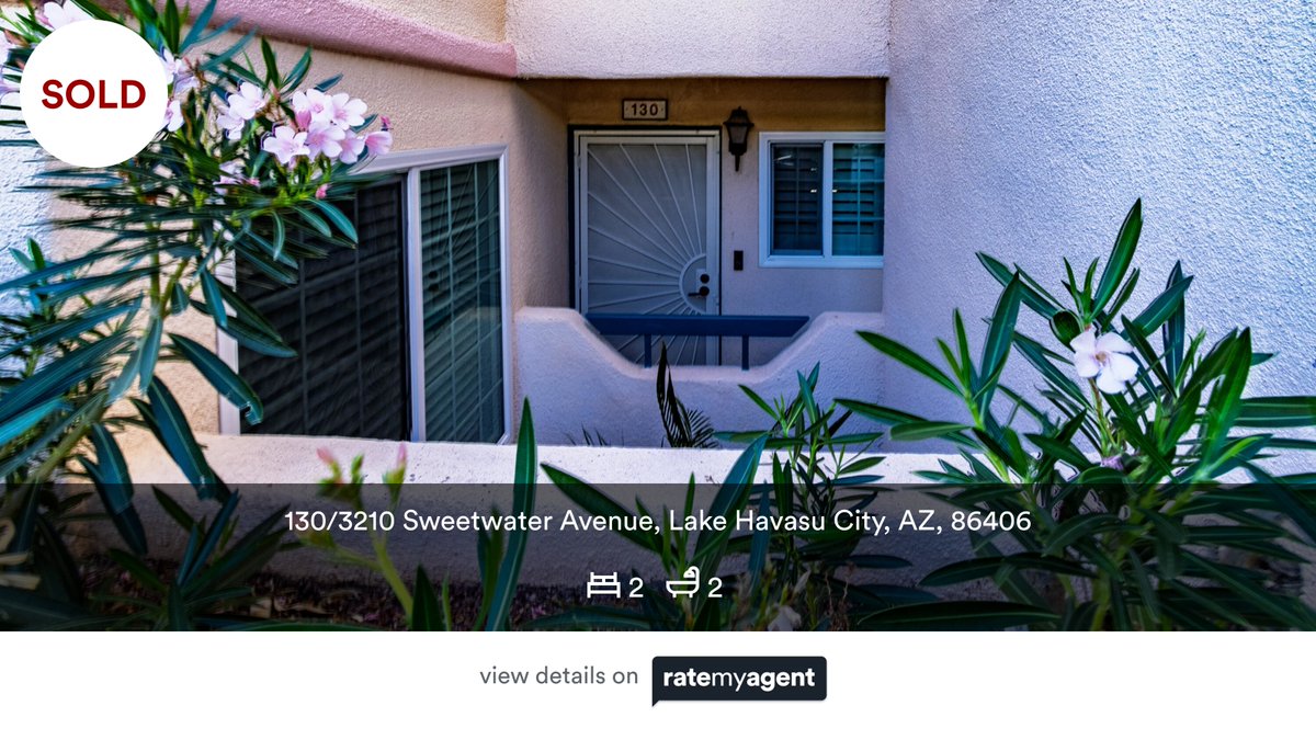 HavasuGForce's tweet photo. 🛌 2 🛀 2
📍 130/3210 Sweetwater Avenue, Lake Havasu City, AZ, 86406

My latest sale on #RateMyAgent.
Sales Person SA627493000
https://t.co/vjsBdQ2ZKu

...
#ratemyagent #realestate https://t.co/frBloN2rzA