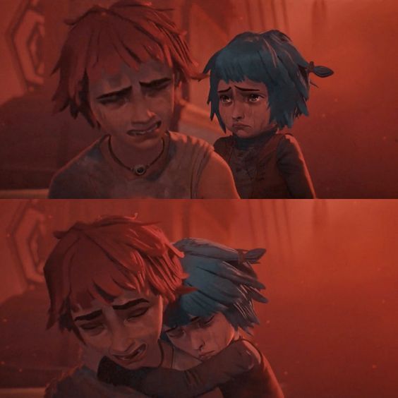 gabyfairyy's tweet image. the fact that baby pow didn't quite understand what was happening, but her first instinct was to hug her sister as a way to comfort her 😭